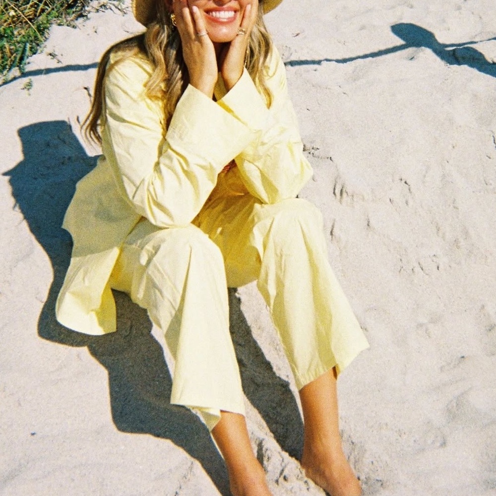 Parke Yellow Linen Boxer Pants